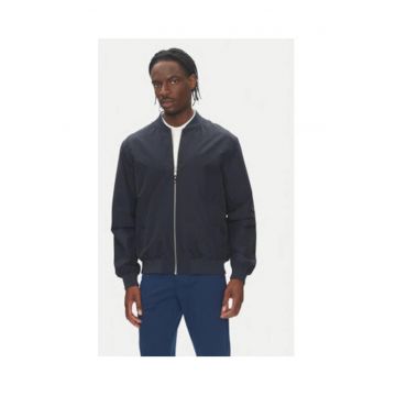 Geaca barbati -  bleumarin - poliester reciclat - bumbac