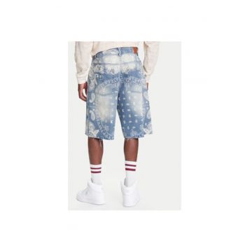 Pantaloni scurti din denim barbati  PD00005502 - Bumbac - 32 US - Albastru