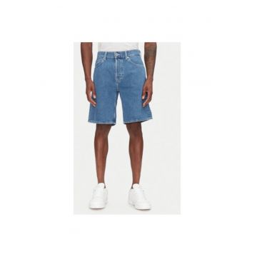 Pantaloni scurti din denim barbati  PM801176ND3 - Bumbac - Albastru