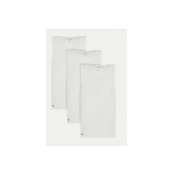 Set de 3 maiouri barbati  TH9009 - Sintetic - L INTL - Alb