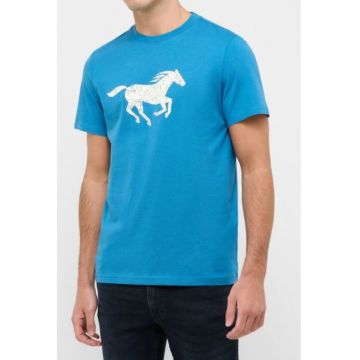 Tricou  Austin - regular - albastru - bumbac