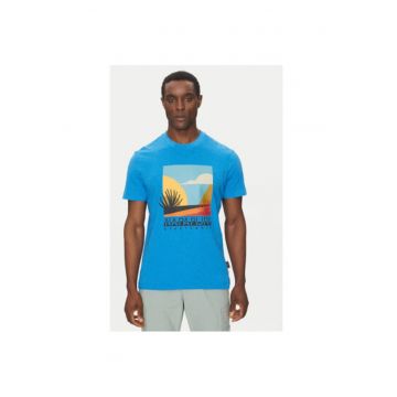Tricou barbati  NP0A4IE3B2W1 - Bumbac - Albastru