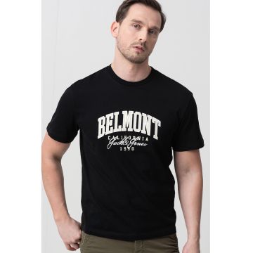 Tricou cu decolteu la baza gatului si imprimeu text