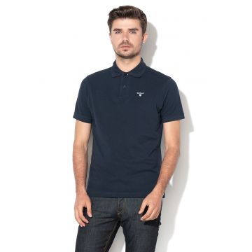 Tricou polo din material pique cu logo brodat