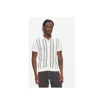 Bluza barbati  30-804062 - Bumbac - Alb/Albastru