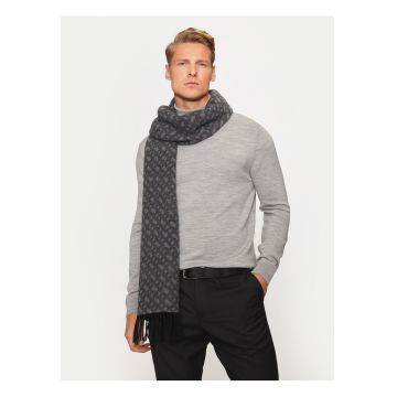 Fular  RUBENY - 35x180cm - gri - 77% lana - 21% poliamida