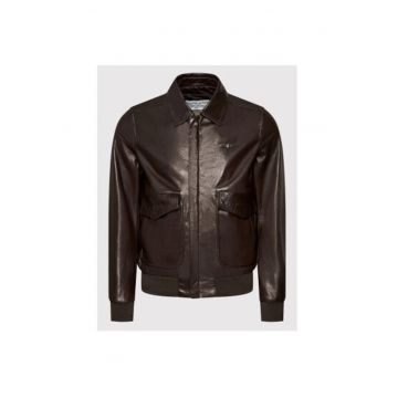 Geaca din piele barbati  221PN50181994 - Piele naturala - 50 EU - Maro
