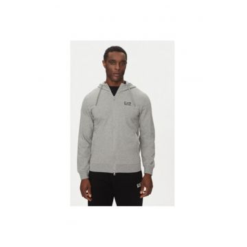 Hanorc barbati Ea7 Emporio Armani - 8NPM33 PJVRZ - Bumbac - Gri