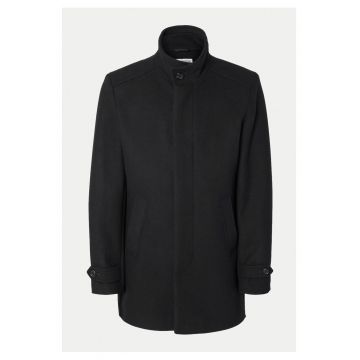 Palton barbati -  lana/poliester - negru -