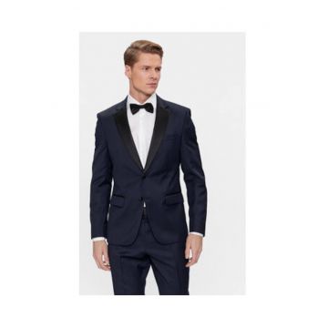 Sacou barbati -  H-HUGE-2PCS-TUX-224 - lana - bleumarin -