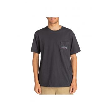 Tricou barbati bumbac  STACKED ARCH NEGRU
