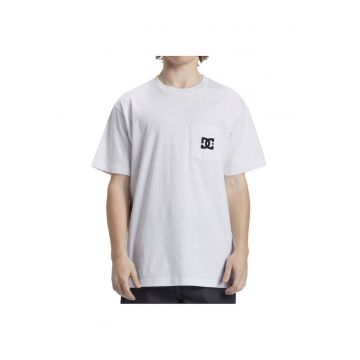 Tricou barbati bumbac  STAR POCKET ALB