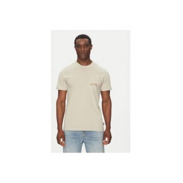 Tricou barbati  EBYZT00175-SGL0 - Bumbac - Bej