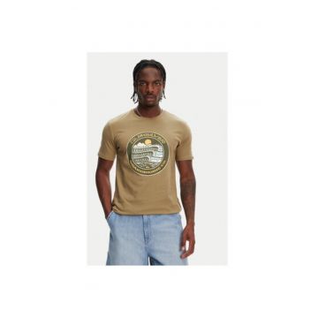 Tricou barbati  EQYZT08051 - Bumbac - Kaki