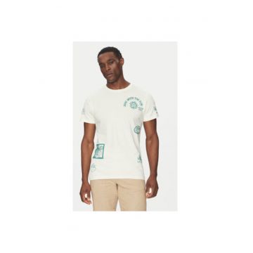 Tricou barbati  INFLORALLO 41-137 - Bumbac - Ecru