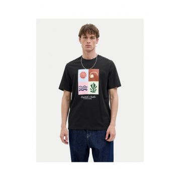Tricou barbati Jack Jones - 12277220 - Bumbac - Negru - Negru