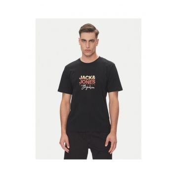 Tricou barbati Jack Jones - 12281809 - Bumbac - XS INTL - Negru