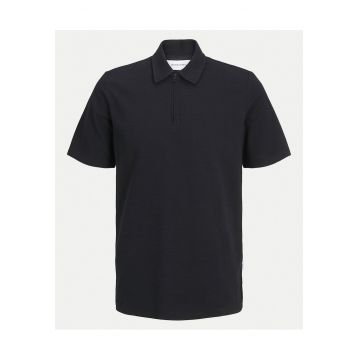 Tricou Polo barbati  12269338 - Bumbac/Poliester - Negru