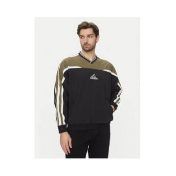 Bluza de trening cu decolteu la baza gatului si model logo
