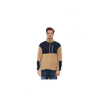 Hanorac sport barbati -  poliester - bej/bleumarin