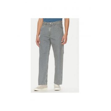 Pantaloni barbati  55849-0058 - Bumbac - Alb/Negru