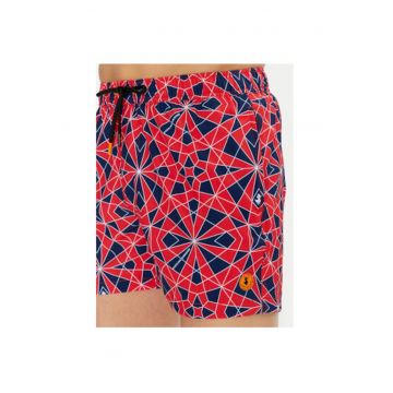 Pantaloni scurti de baie barbati  DW1222M-SIPO20 - Poliester - Rosu