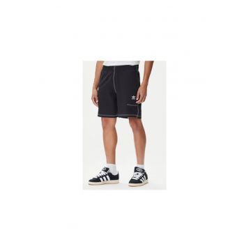 Pantaloni scurti de trening din poliester cu model grafic