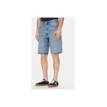 Pantaloni scurti din denim barbati  001JM-0005 - Bumbac - Albastru