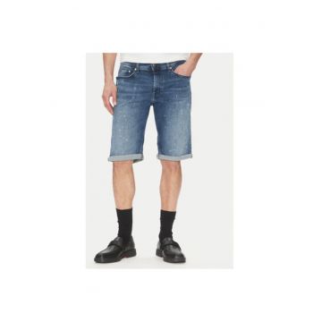 Pantaloni scurti din denim barbati  265820 552832 - Bumbac/Elastan - Bleumarin