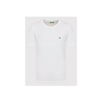 Tricou barbati  3MI5J1AF7 - Bumbac organic - XS INTL - Alb