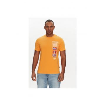 Tricou barbati  NP0A4HQGA701 - Bumbac - Portocaliu