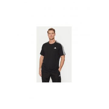 Tricou cu logo si maneci medii