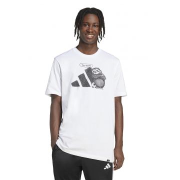 Tricou de bumbac cu imprimeu logo si grafic