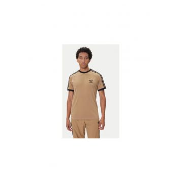 Tricou din bumbac cu maneci scurte si imprimeu logo