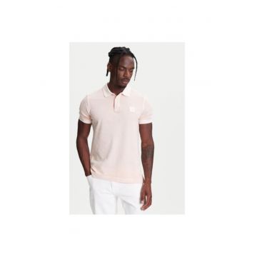 Tricou polo barbati  3089U302D - Bumbac organic - XS INTL - Roz