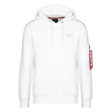 Hanorac barbati -  Back Print Hoody 178318-09 - Bumbac/Poliester - Alb