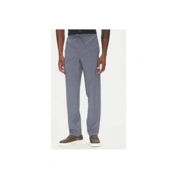 Pantaloni barbati  30-01112A - Poliester reciclat/Viscoza - Albastru