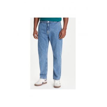 Pantaloni barbati  49BTUE01M - Bumbac - Albastru