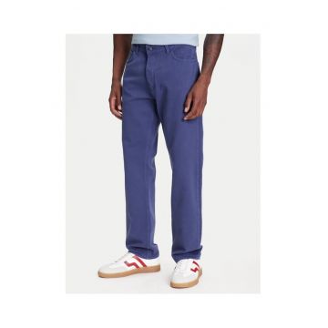 Pantaloni barbati  4RZVUE01W - Bumbac - Albastru - Albastru