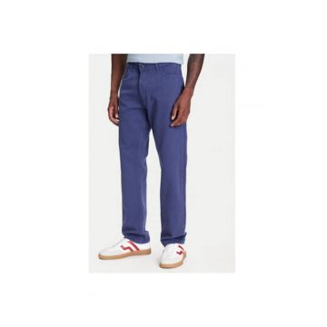 Pantaloni barbati  4RZVUE01W - Bumbac - Albastru