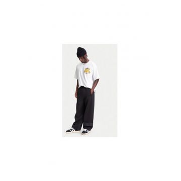 Pantaloni de trening cu croiala ampla si snur