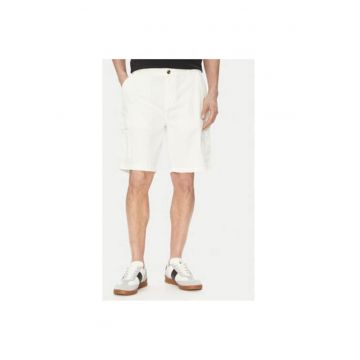 Pantaloni scurti barbati  TW536 - Bumbac - Alb