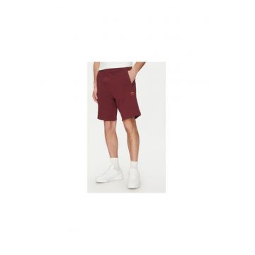 Pantaloni scurti cu talie medie si logo mic lifestyle