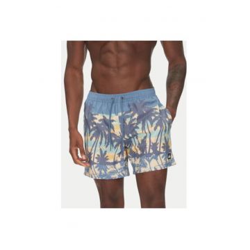 Pantaloni scurti de baie barbati  EQYJV04121 - Poliester - Albastru
