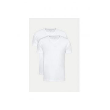 Set 2 tricouri barbati  29991.9000 - Bumbac/Elastan - 3XL INTL - Alb