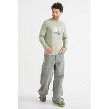 Bluza de bumbac cu imprimeu logo