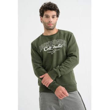 Bluza de trening regular-fit cu decolteu la baza gatului Makoto