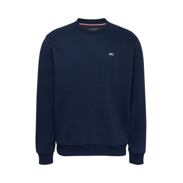 Bluza de trening regular fit cu decolteu la baza gatului si logo discret