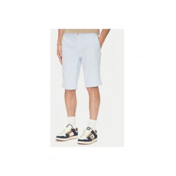 Pantaloni scurti barbati  600BTI0 - Bumbac - Albastru deschis
