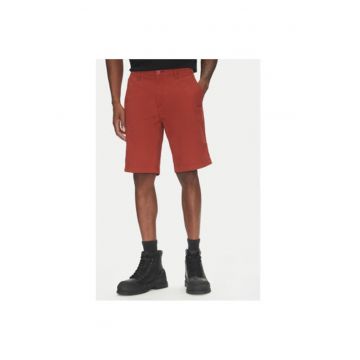 Pantaloni scurti barbati  TB0A5U2KEOD1 - Bumbac - Rosu